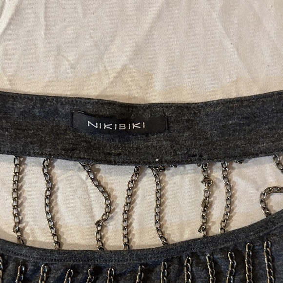 Nikibiki Black Blouse with Silver Accents - Picture 10 of 12